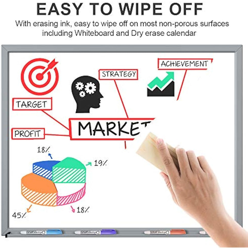 Volcanics Dry Erase Whiteboard Markers – Fine Tip Low Odor Pens, 30 Pack