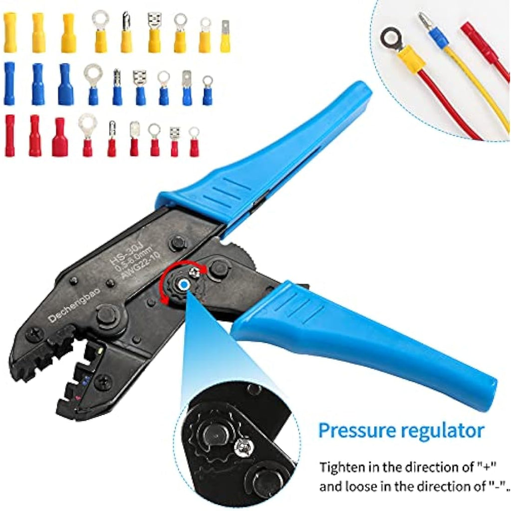 Ratchet Wire Crimping Tool Kit with 700 Connectors