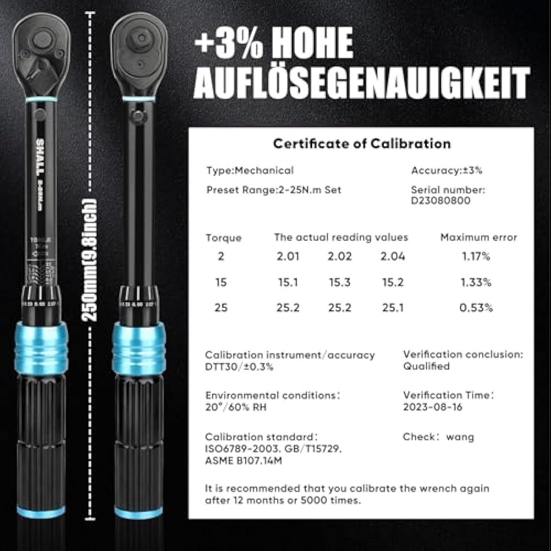 Shall 1/4" Torque Wrench Set | 2-25Nm 21-Piece Bike & Motorcycle Kit