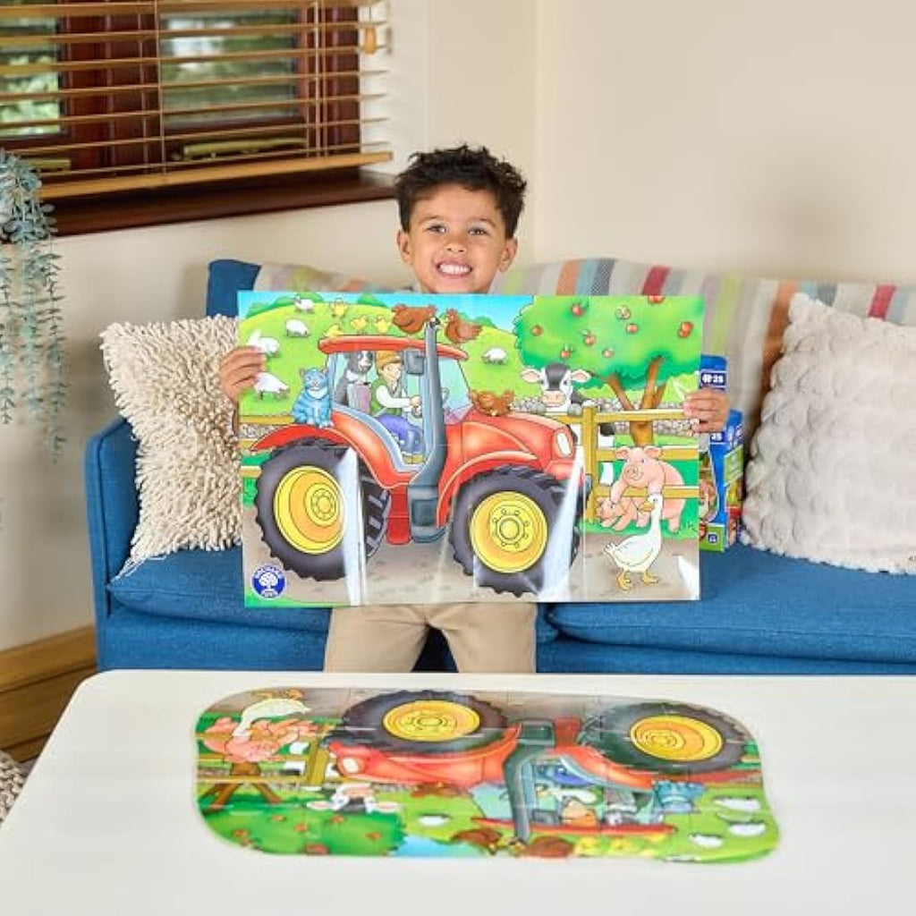 Orchard Toys Big Tractor Jigsaw Puzzle | 25-Piece Farm Shaped Puzzle