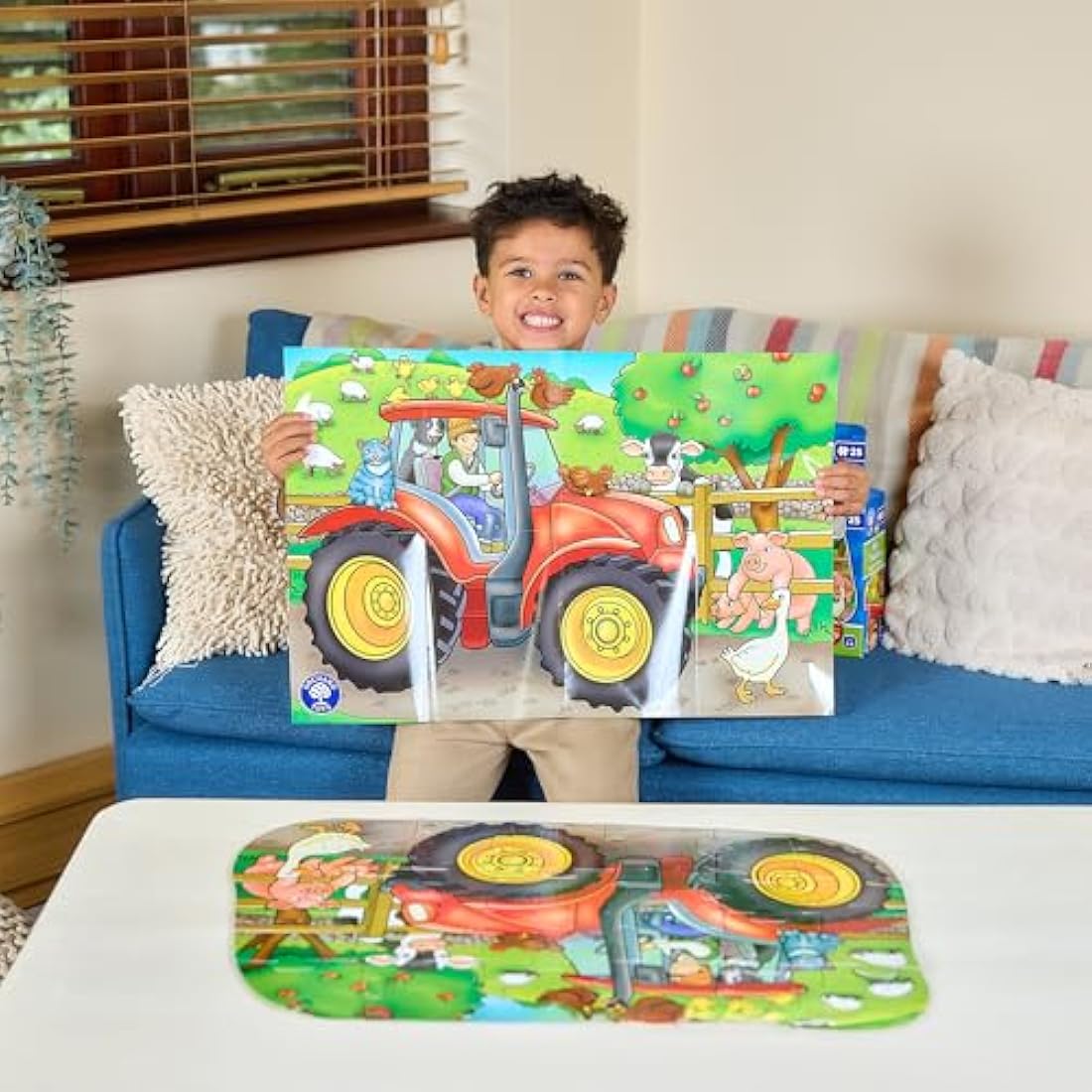 Orchard Toys Big Tractor Jigsaw Puzzle | 25-Piece Farm Shaped Puzzle