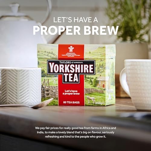 Yorkshire Tea Black Breakfast Tea Bags - Bulk Pack of 600 (1.875kg)