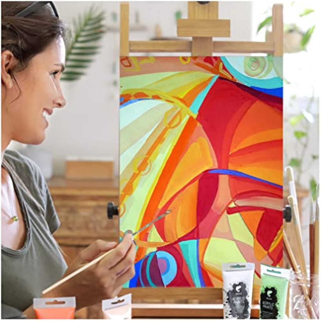 Zenacolor 28-Pack Multi-Size Cotton Canvas Set for Acrylic and Oil