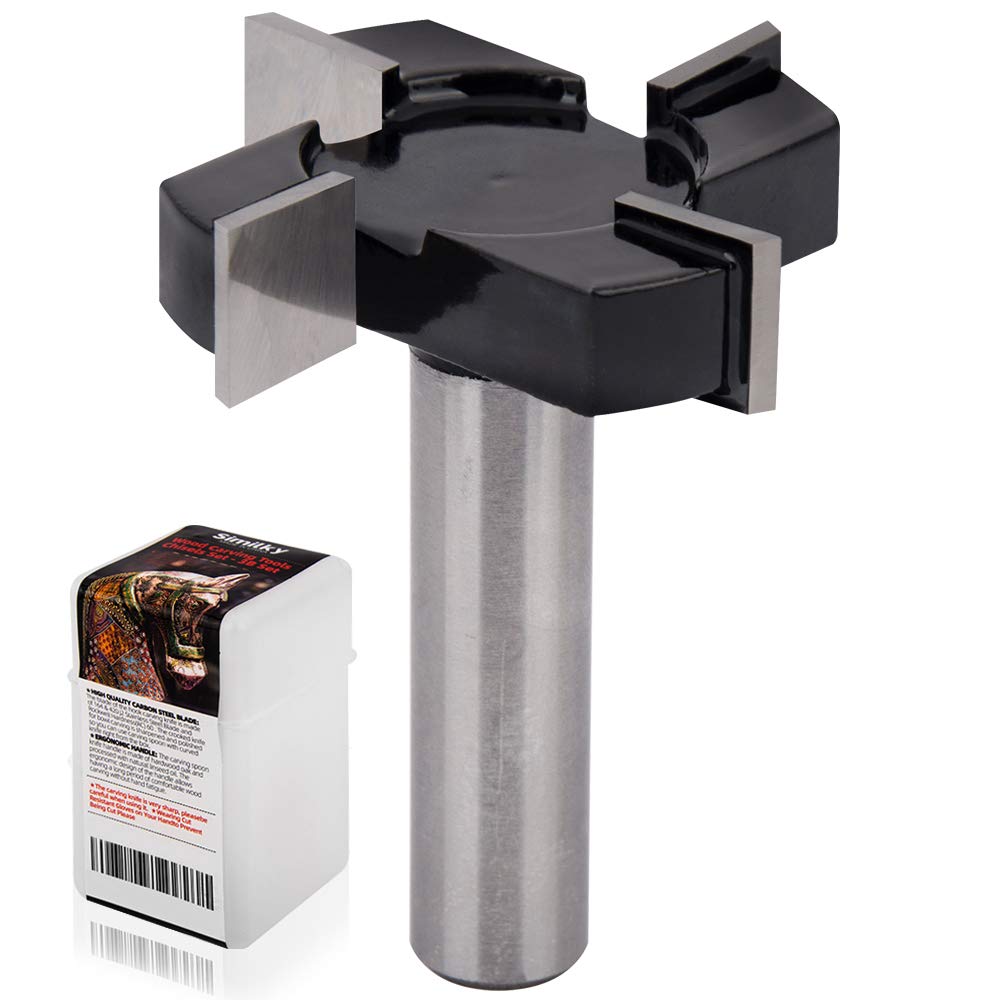 SIMILKY CNC Spoilboard Surfacing Router Bit | 1/2" Shank 2" Diameter