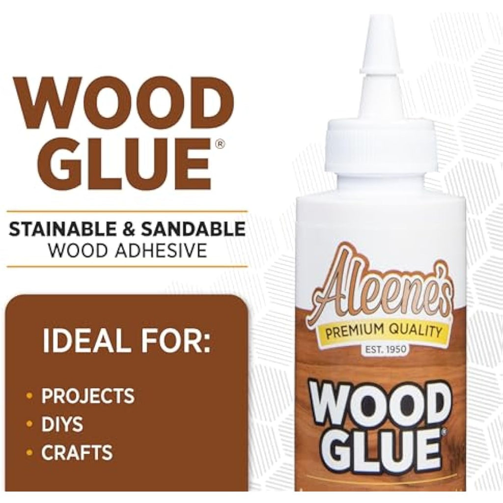 Aleene's Wood Glue 4 oz. 3-Pack Bundle – Nontoxic & Sandable Adhesive