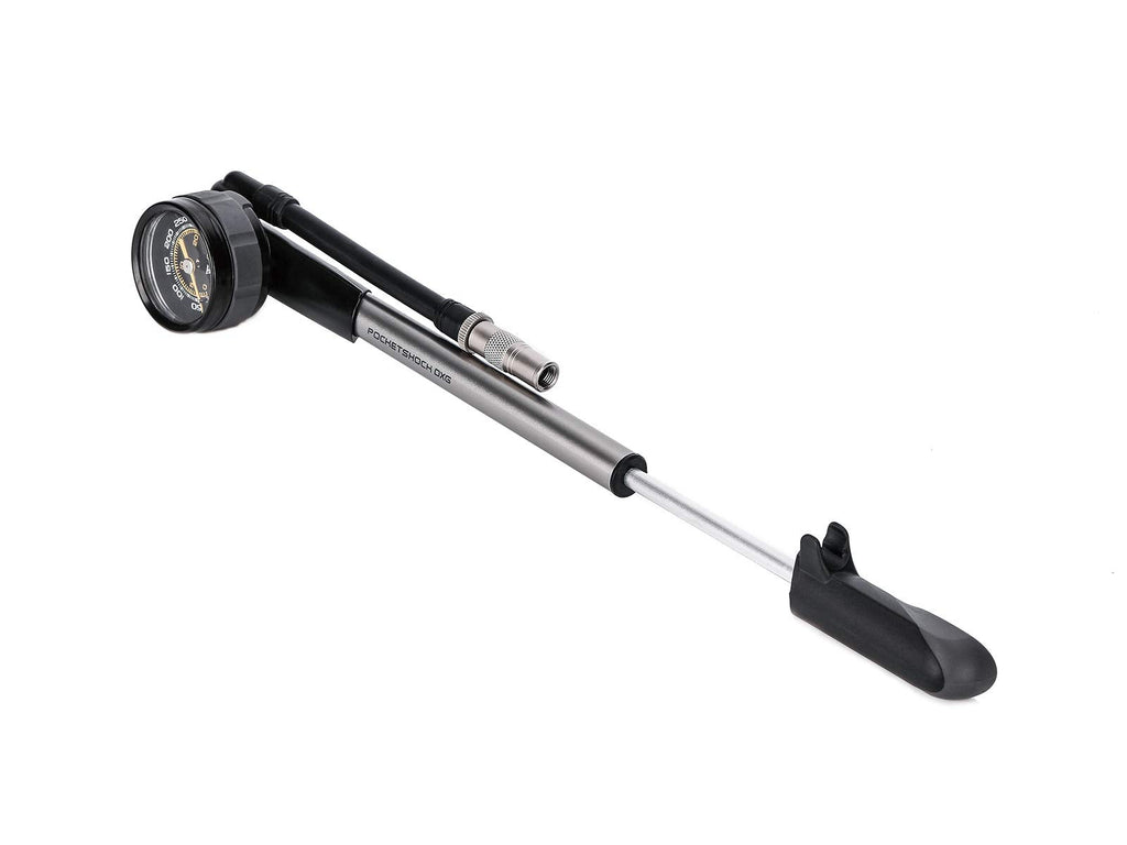 Topeak Pocket Shock DXG Suspension Pump | 360 PSI Dial Gauge – Silver