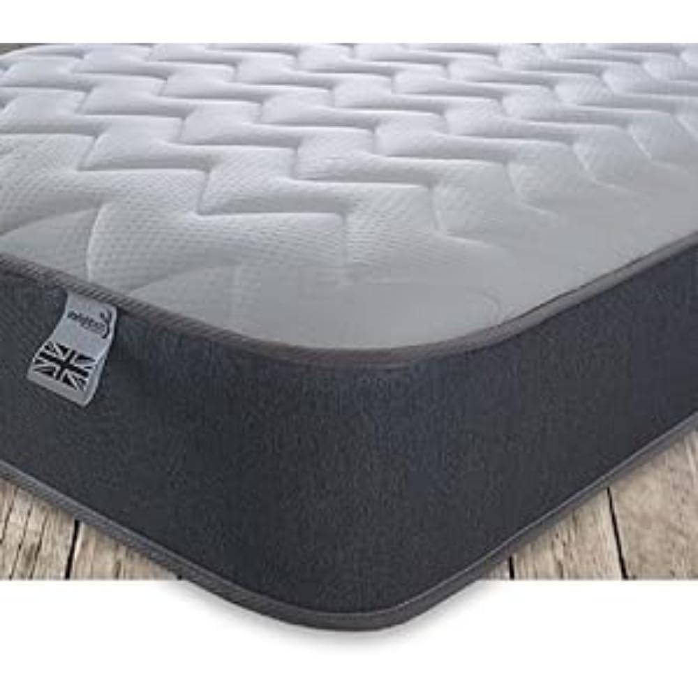 Starlight Beds European Small Single Hybrid Memory Foam Mattress | Grey