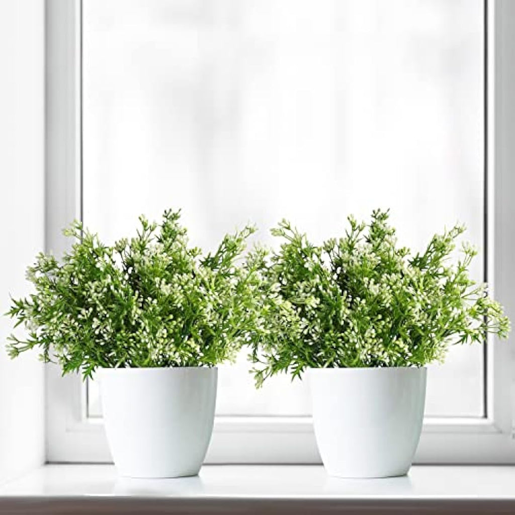 BELLE VOUS 6 Pack Artificial Pearl Grass Faux Hanging Plants for Decor