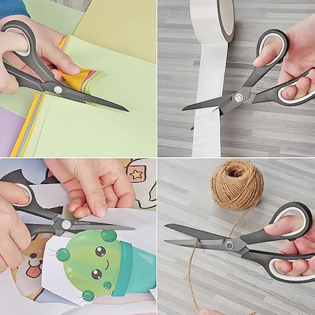 KUONIIY Titanium Scissors Set of 5 – Ultra Sharp Multi-Purpose Shears