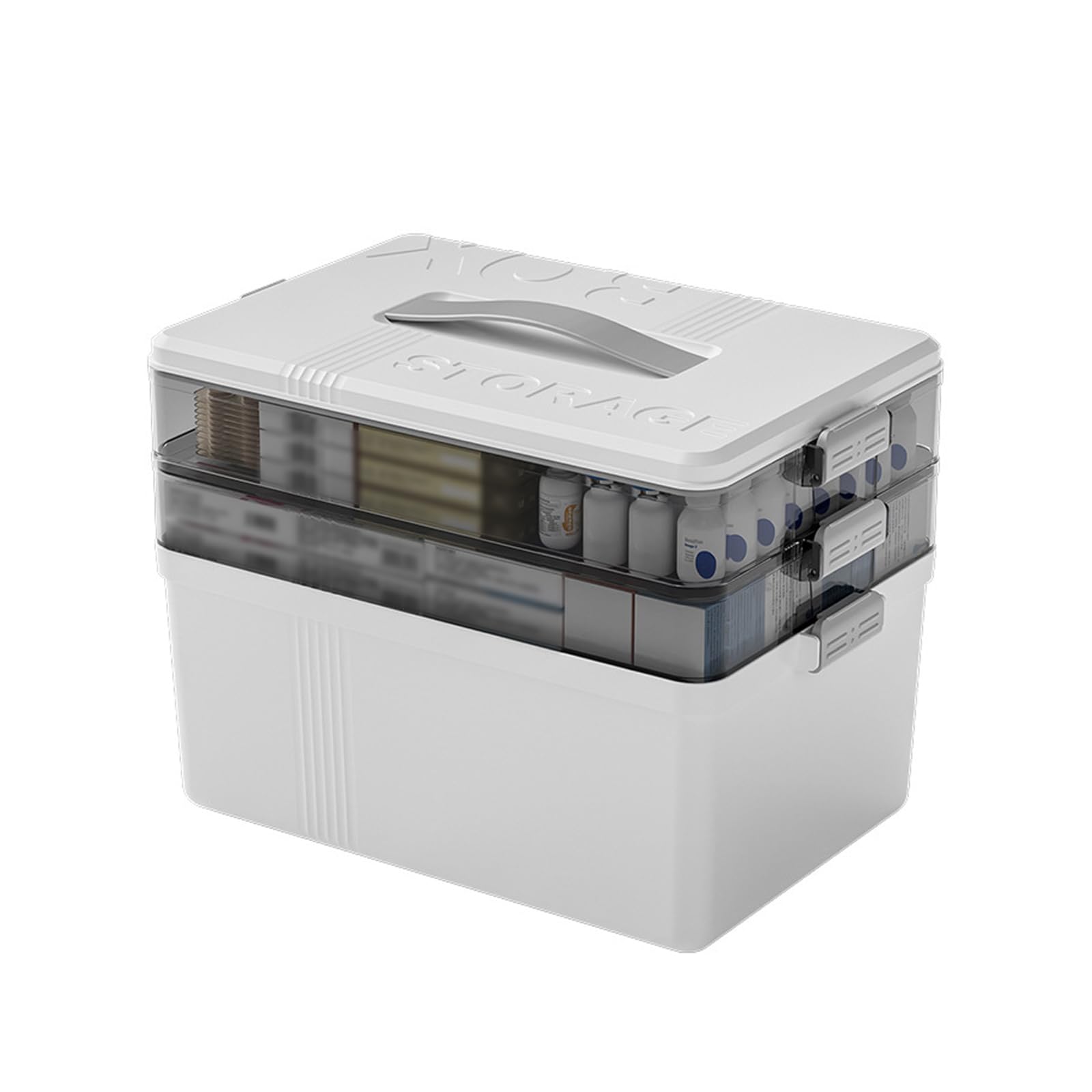 Jolof Store 3-Tier Medicine Organizer Box – Portable Plastic First Aid Kit