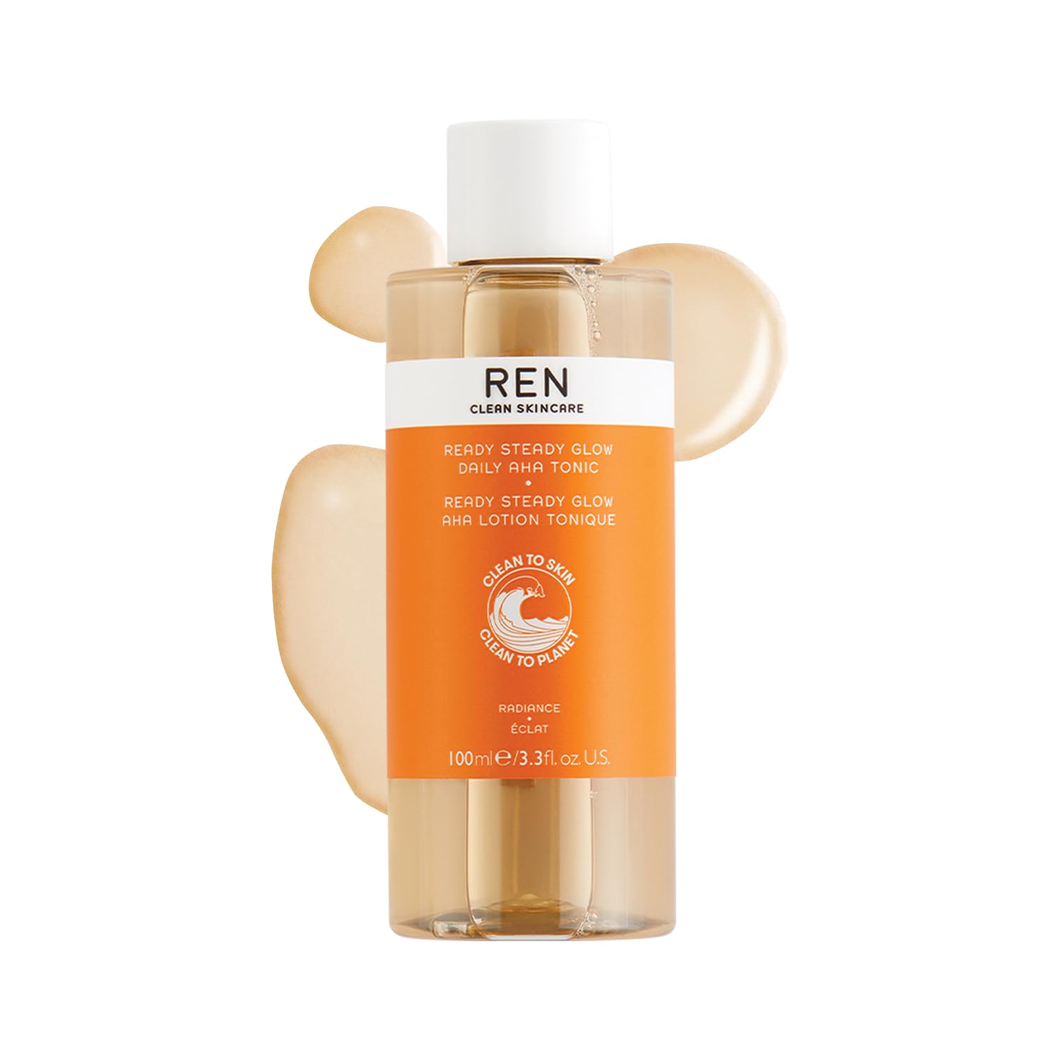 REN Ready Steady Glow Daily AHA Tonic – Exfoliating Toner, 100ml
