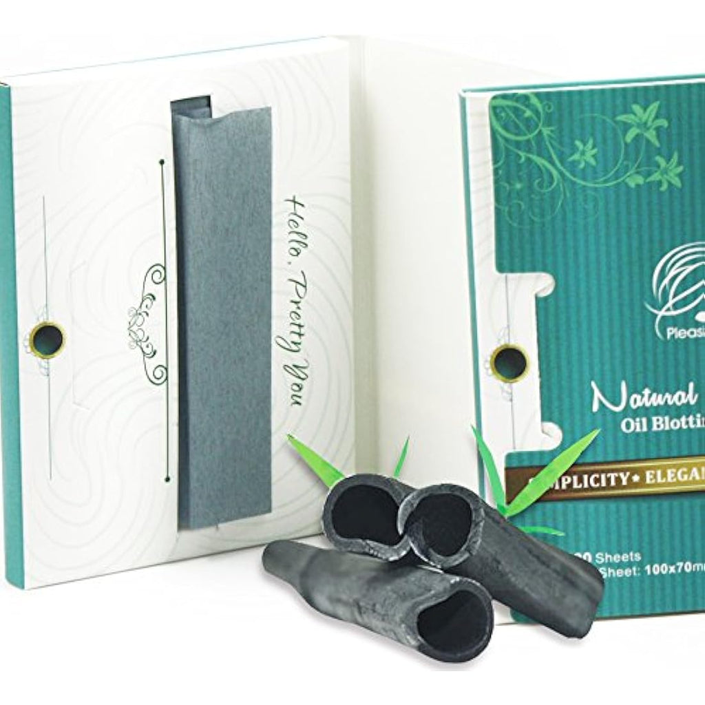 Bamboo Charcoal Oil Blotting Paper - 200 Sheets (2 Pack)