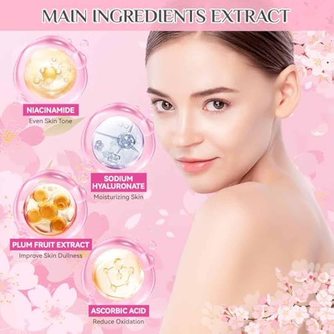 Jolof Store 9-Piece Sakura Bath Gift Set | Cherry Blossom Spa Skincare Kit