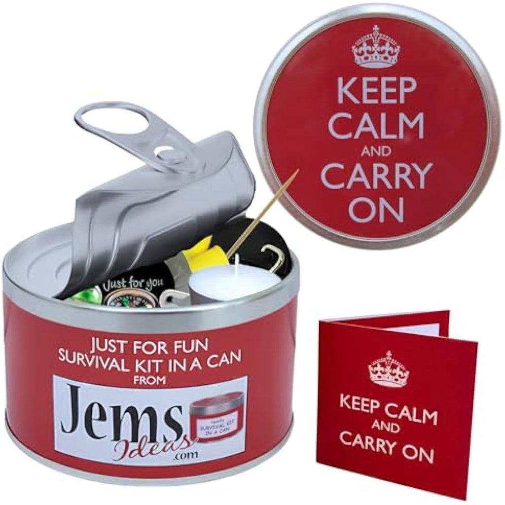 Keep Calm & Carry On Survival Kit - Funny Novelty Gift Set