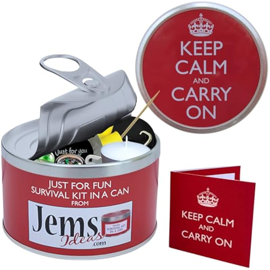 Keep Calm & Carry On Survival Kit - Funny Novelty Gift Set