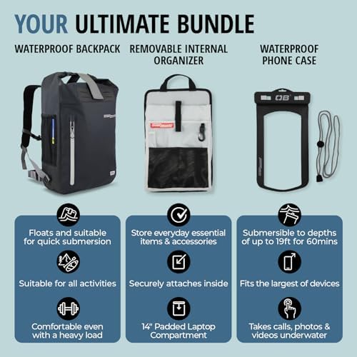 Overboard Explorer Waterproof Backpack – Floating Dry Bag with Phone Case