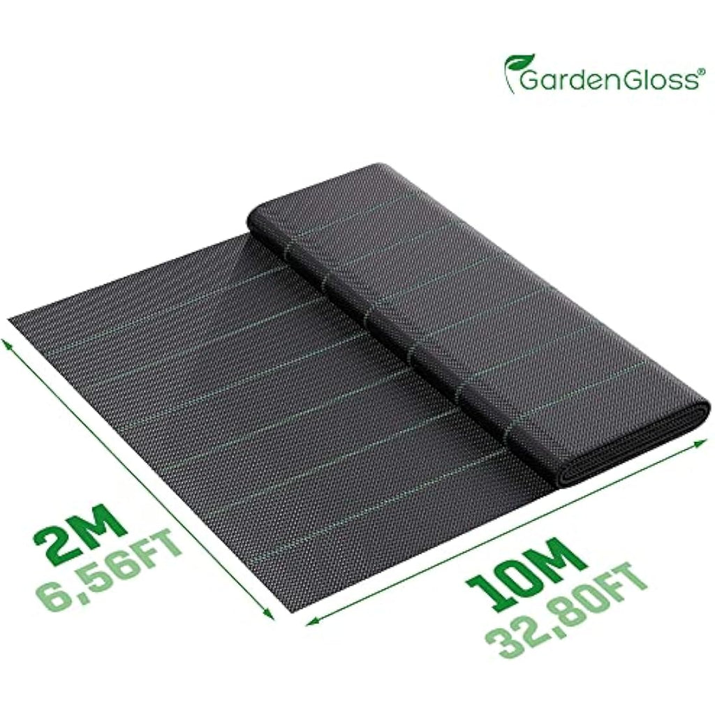GardenGloss 100gsm Weed Control Membrane – 20m2 UV Stable Fabric