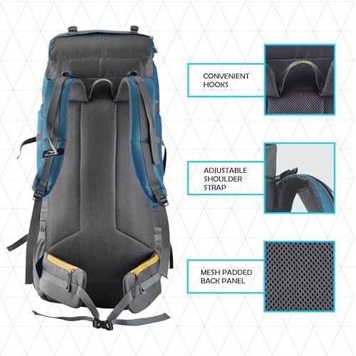 TRAWOC STONEX 60L Trekking Rucksack – Hiking Travel Backpack for Men & Women
