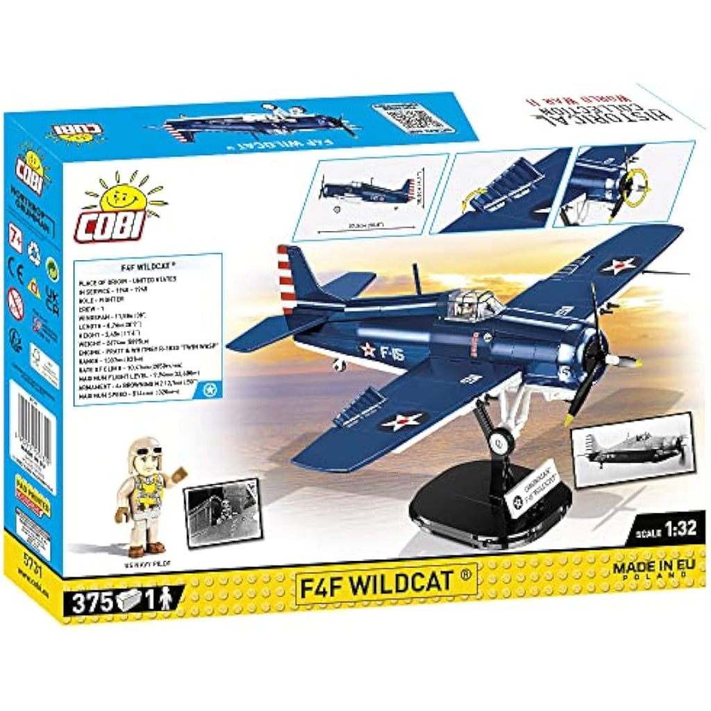 COBI F4F Wildcat Building Blocks Model Kit - 375 Piece Historical Set