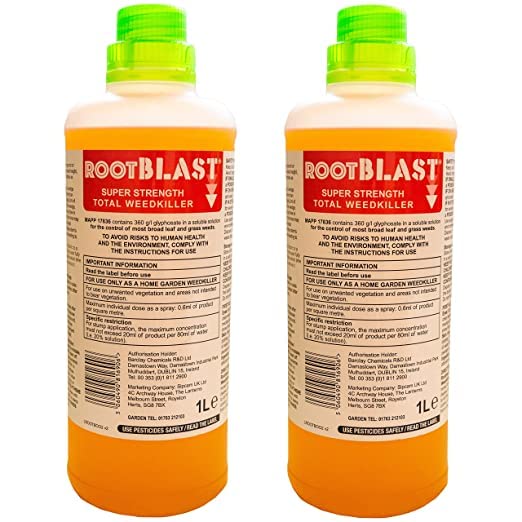 Rootblast Glyphosate Weedkiller – 360g/l Super Concentrated – 2 x 1L
