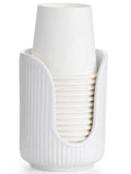 Bathroom Cup Dispenser, 3oz-4oz Ceramic Paper Cup Holder, Small Countertop Mouthwash Dixie Cups Accessories, for Vanity Countertops, Bathroom