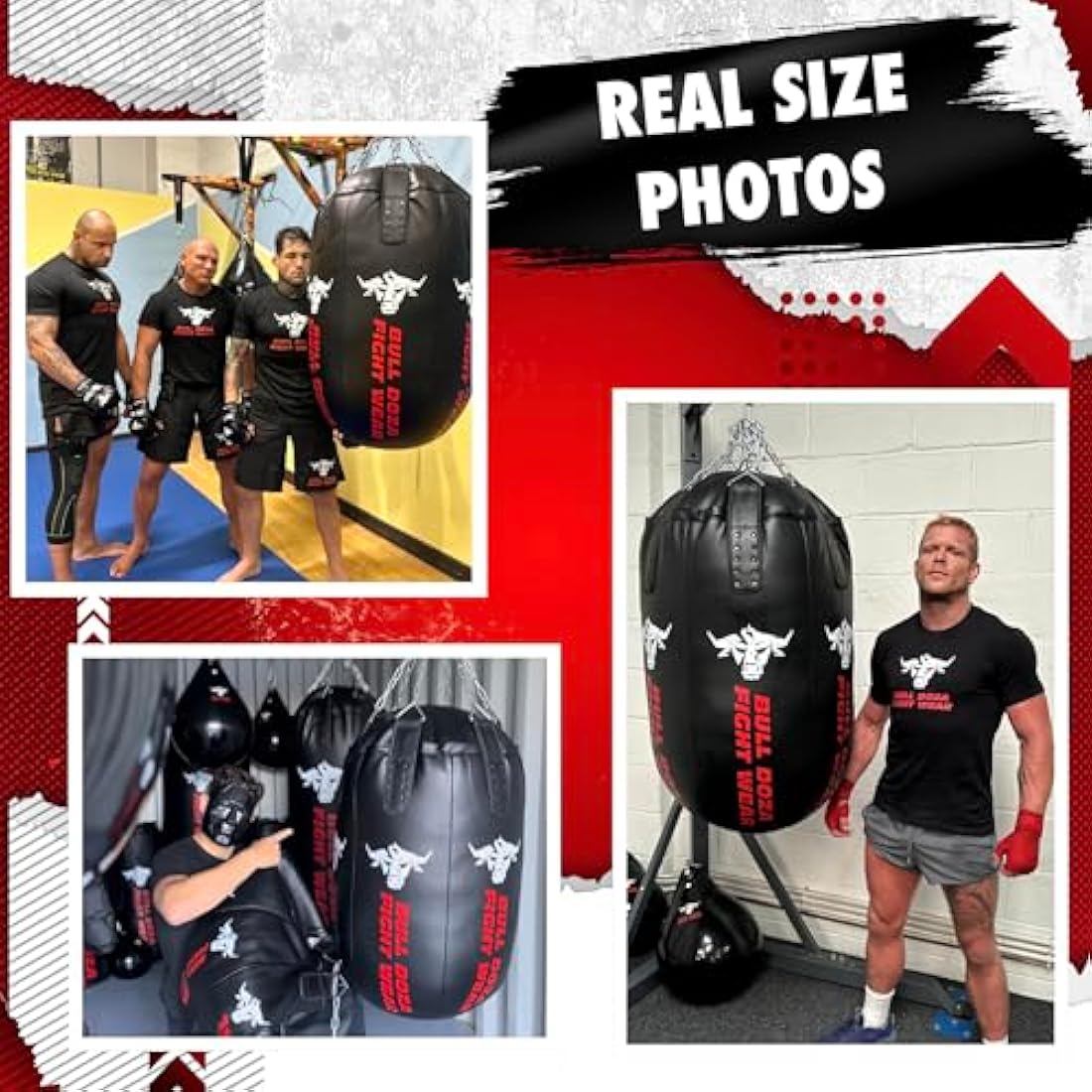 Bull Doza Bullet Punch Bag | 100kg Heavy-Duty Self-Fill Boxing Bag