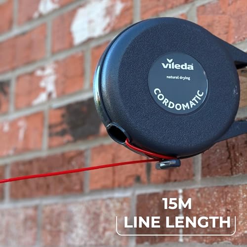 Vileda Cordomatic Retractable Washing Line – 15m Outdoor Clothes Line