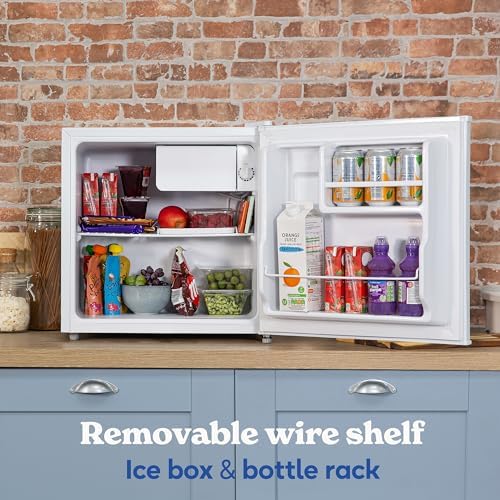 Russell Hobbs 43L Table Top Mini Fridge – White Larder Fridge
