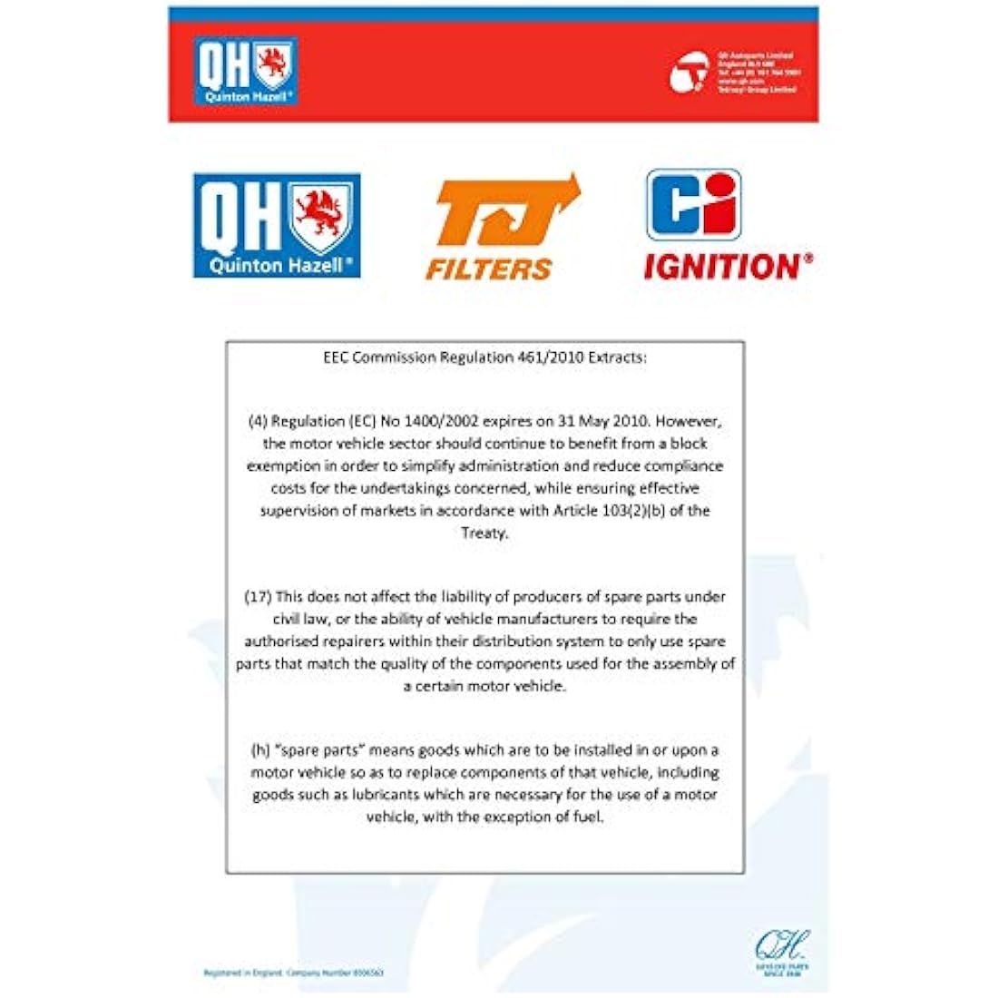 Quinton Hazell Front Right Twin Tube Gas Shock Absorber - QAG181053