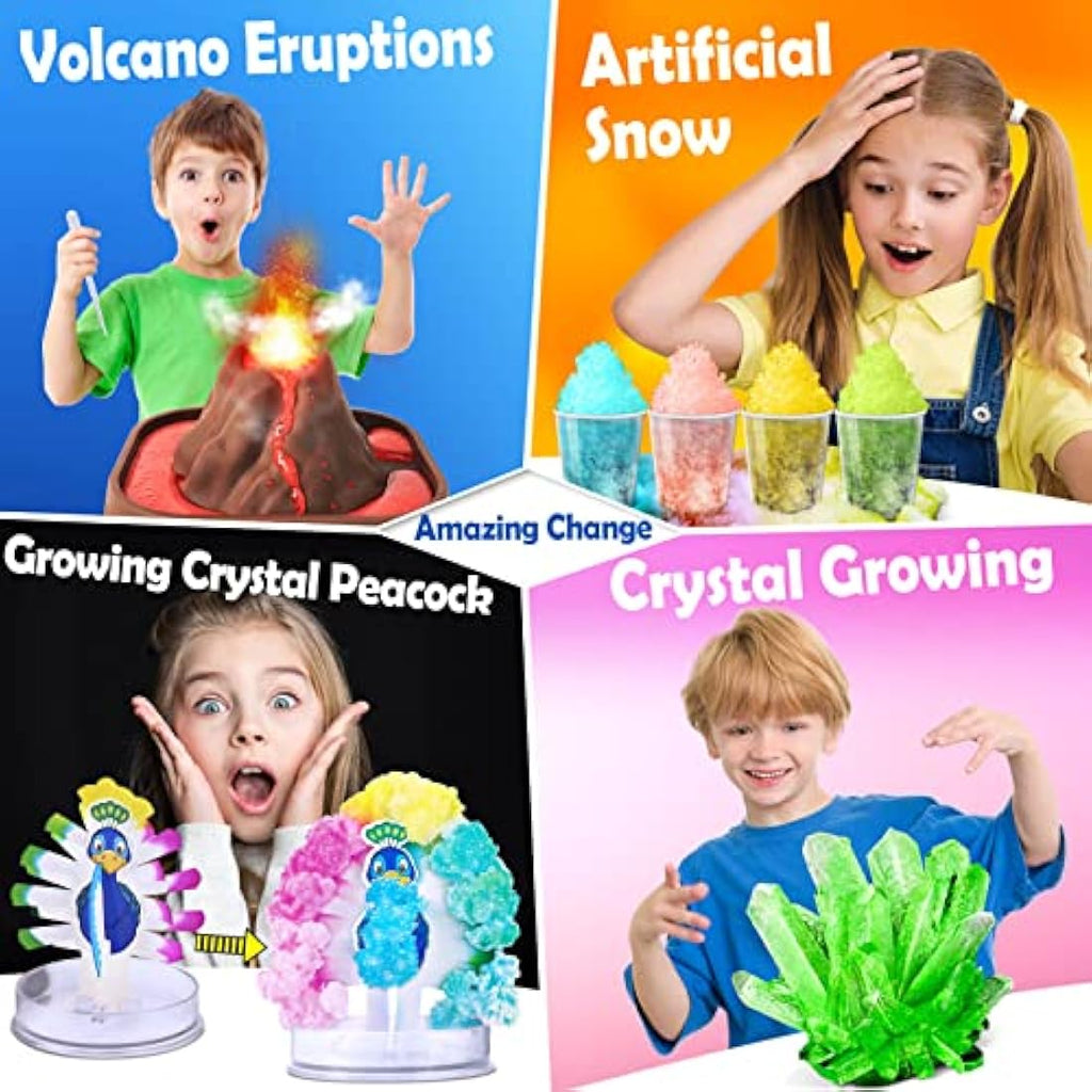 UNGLINGA 60+ Science Experiments Kit | STEM Chemistry & Volcano Set
