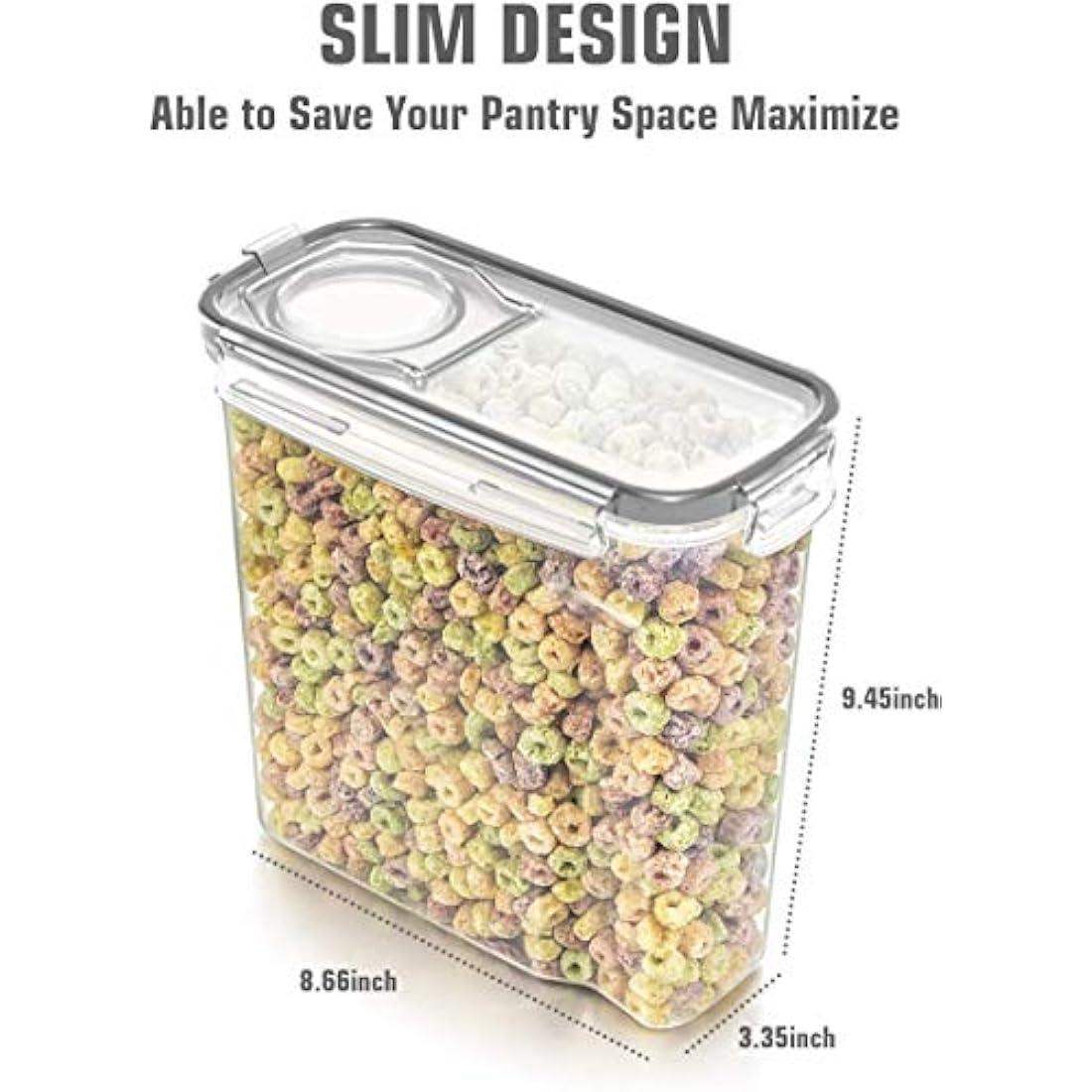 Wildone Airtight Cereal Container Set | 4L BPA-Free Food Storage (4 Pack)