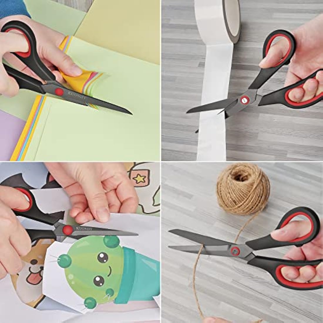 KUONIIY Titanium Multi-Purpose Scissors Set | 5-Piece Sharp Shears