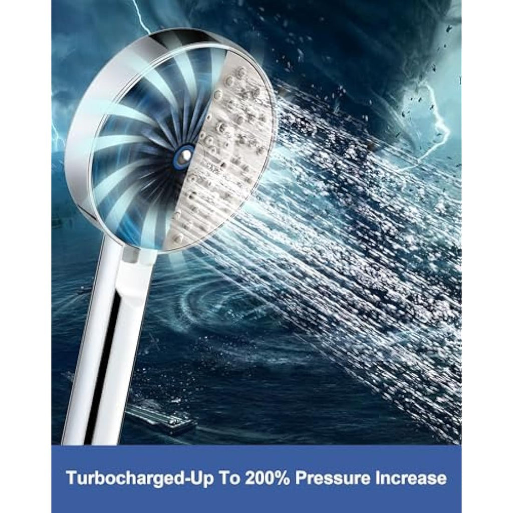 Jolof Store High Pressure Shower Head with 2M Hose | 5 Spray Modes