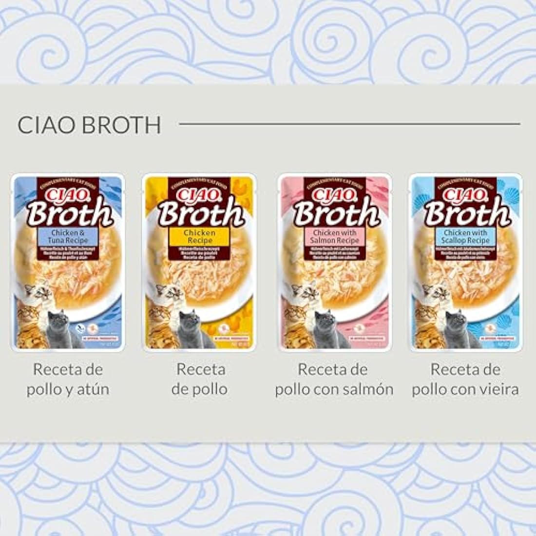 Inaba Ciao Chicken Broth Wet Cat Food Topper - Grain Free - 12 Packs
