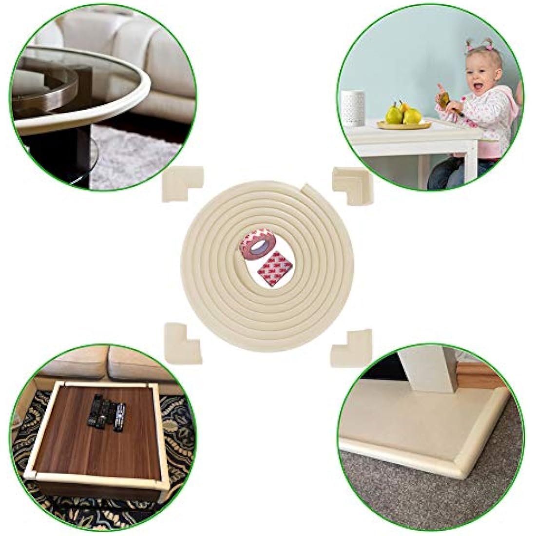 Jolof Store Baby Proofing Edge & Corner Guards – High-Density Foam Set