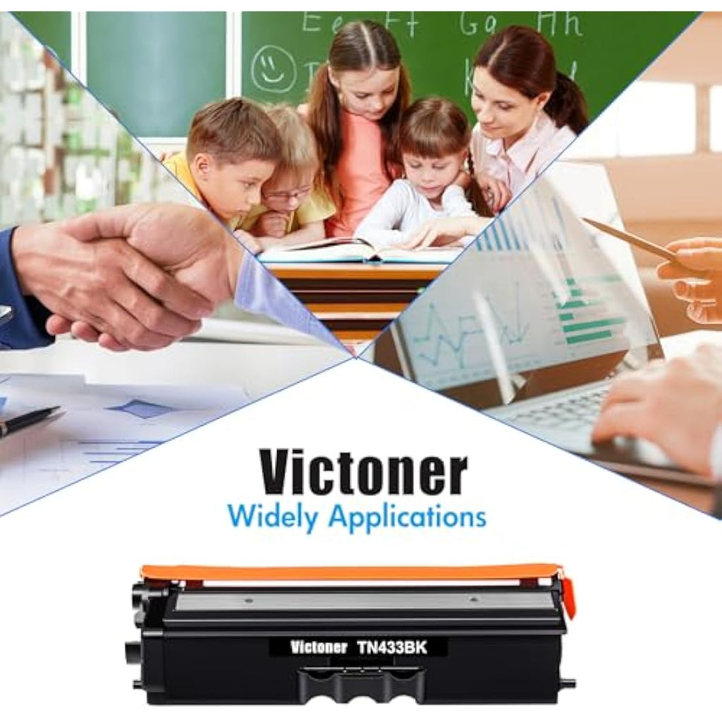 VICTONER TN423 Compatible Toner Set for Brother MFC-L8690CDW - 4 Pack