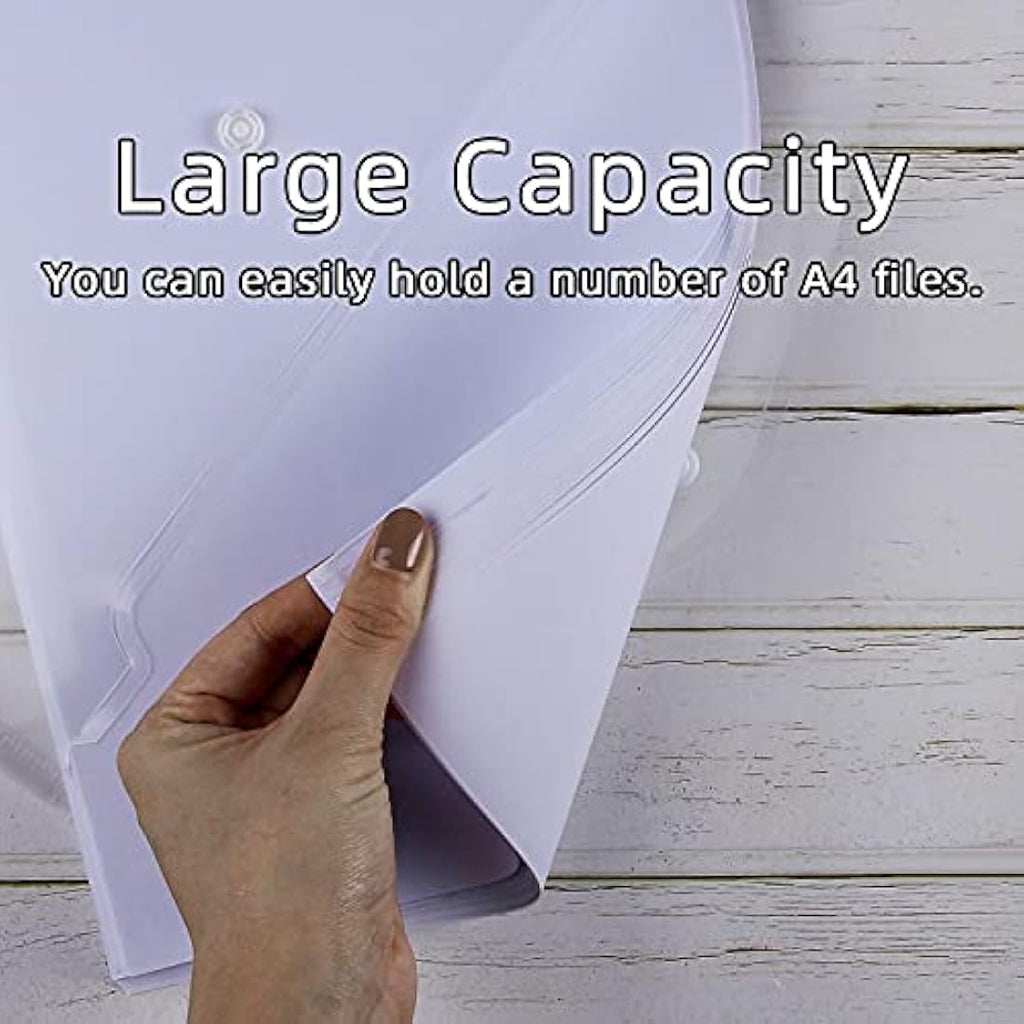 Jolof Store A4 Clear Plastic Wallets – 36 Pack Popper Document Folders