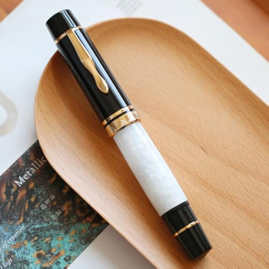 Majohn P139 Piston Fountain Pen – Fine Nib Brass Writing Instrument