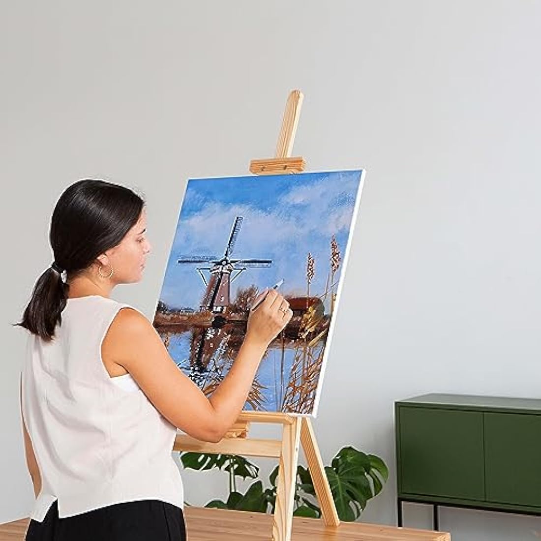 Elan Stretched Canvas 50x60cm | 6-Pack 100% Cotton White Art Canvases