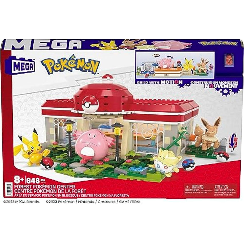 MEGA Pokémon Center Forest Playset – 648 Piece Motion Building Toy