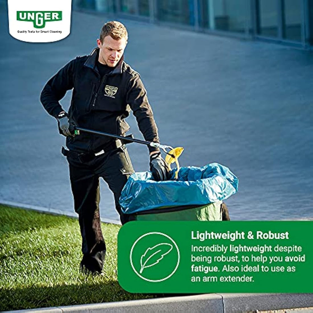 UNGER NiftyNabber Pro Heavy Duty Litter Picker – Steel Reacher Grabber