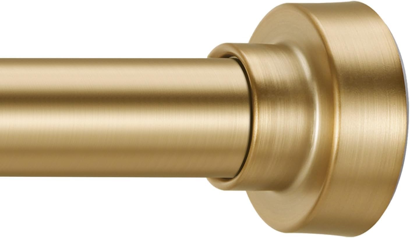 YNL Gold Tension Shower Curtain Rod – 34-82" Adjustable No-Drill Rod