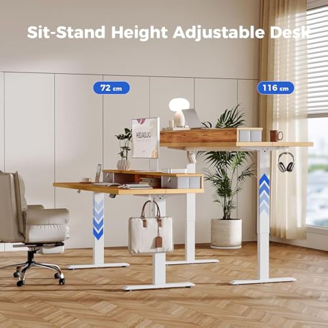 Agilestic Electric Standing Desk - 120x60cm Sit-Stand with 2 Drawers