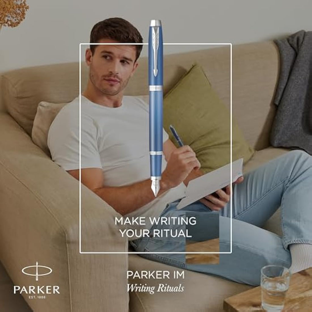 Parker IM Writing Rituals Fountain Pen | Peaceful Blue | Fine Nib