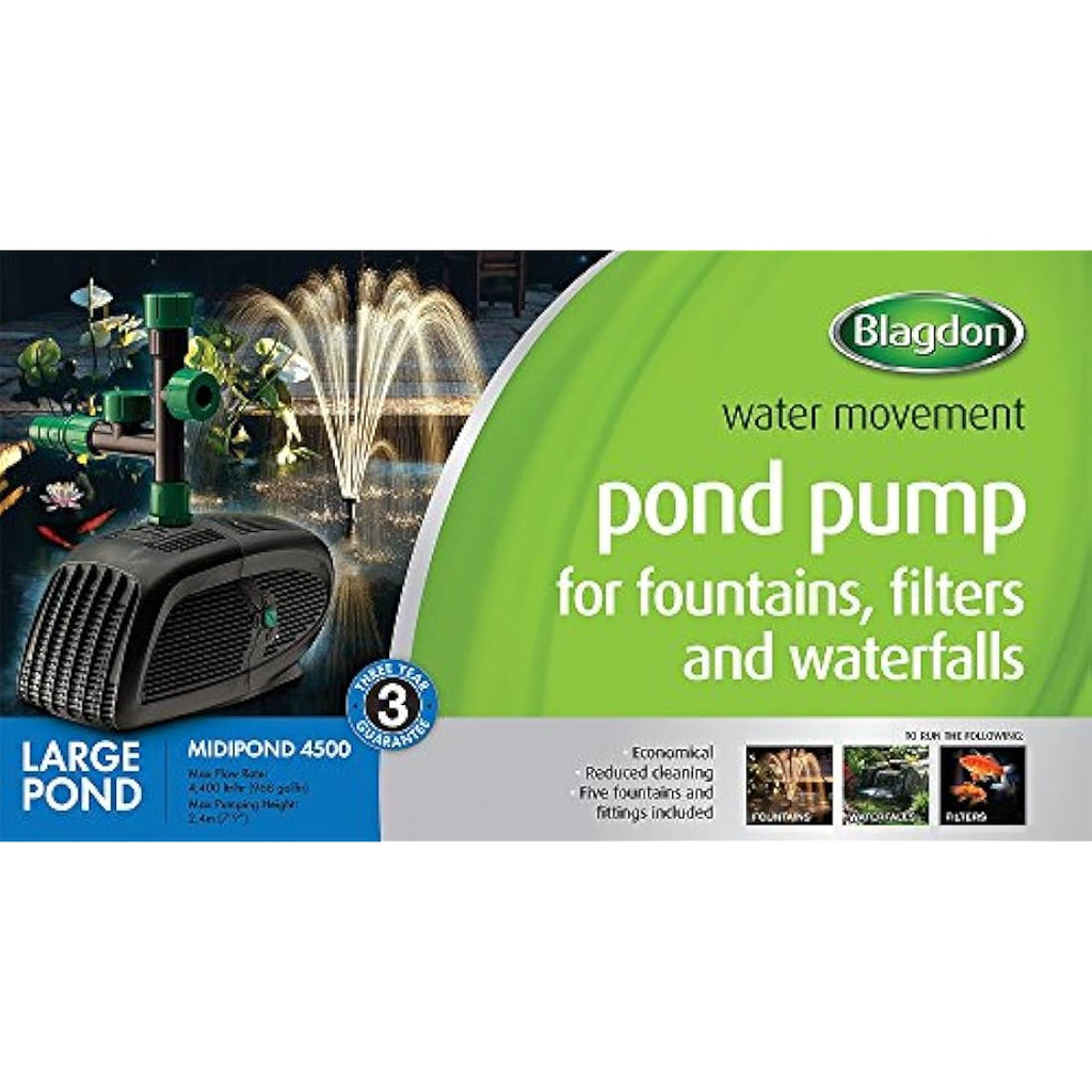 Blagdon Midipond High Performance Pond Pump with 5 Fountain Heads