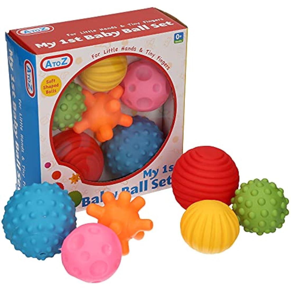 Jolof Store Sensory Soft Balls – 6 Multi-Textured Baby Tactile Toys