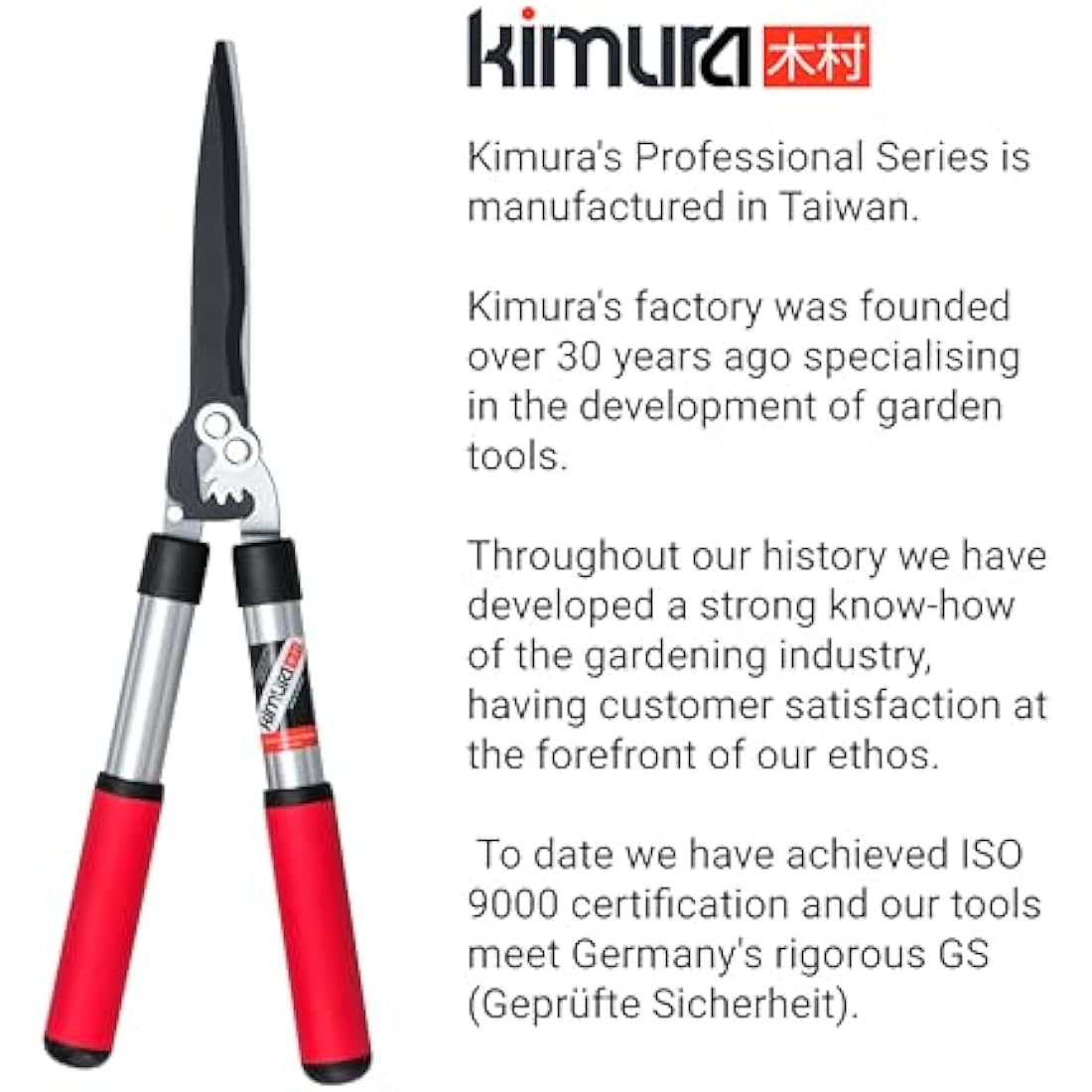 Kimura Pro Hedge Shears – Japanese SK5 Steel & Lightweight Aluminium