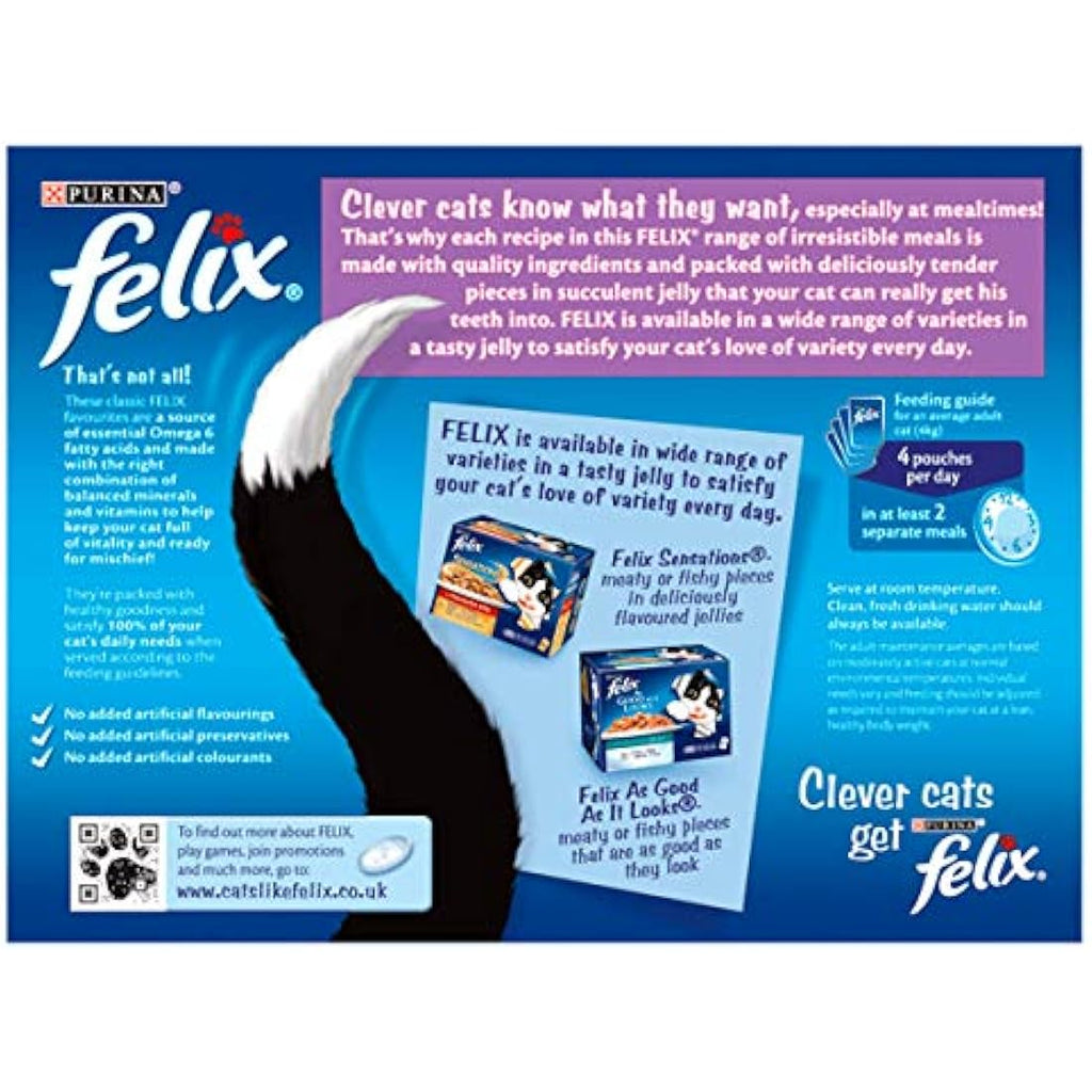 Felix Original Mixed Selection in Jelly Wet Cat Food - 12 x 100g Pouches