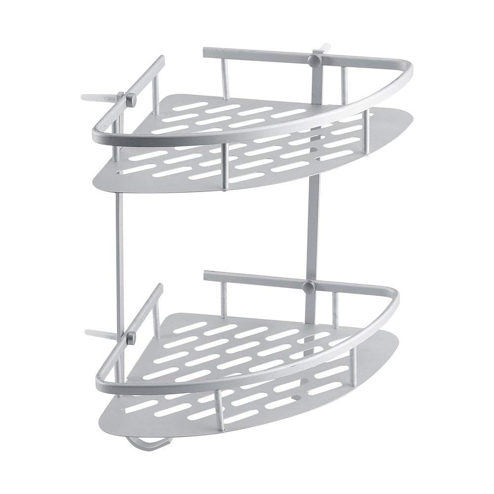 Ejoyous 2-Tier Corner Shower Caddy | Aluminum Wall Mount Bathroom Shelf