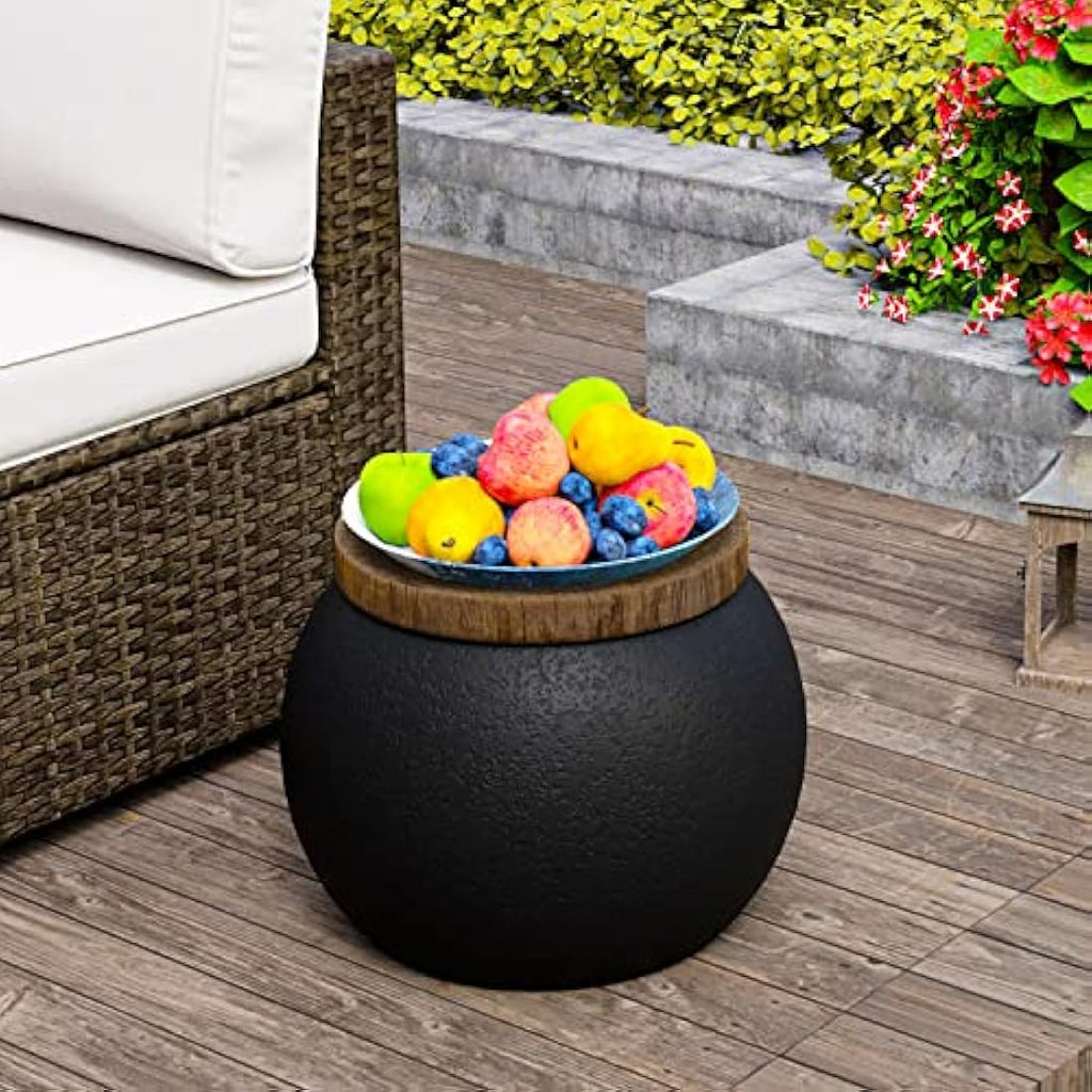 HOMPUS Jar Shaped Side Table – Modern Magnesia Accent End Table